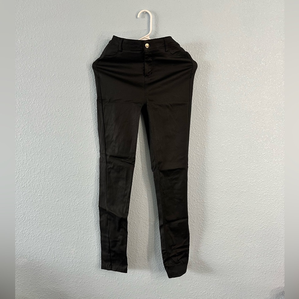 Black Coated Skinny Jeans